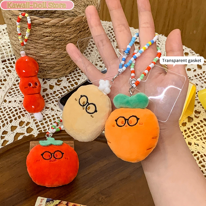 Diaper Bag Backpack - Tomato Carrot Plush Beaded Phone Chain