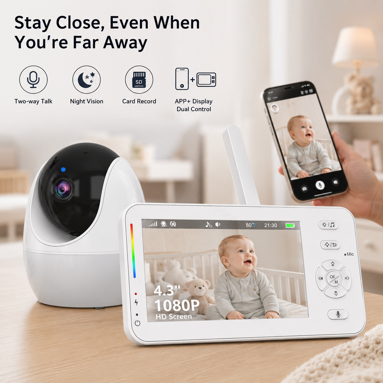 Baby Products Video - WiFi 1080P Baby Monitor 4.3
