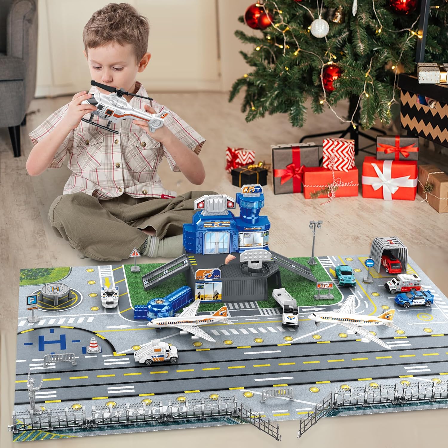 Children's Airport Scene Toy S - Play Mat ulasan dan harga