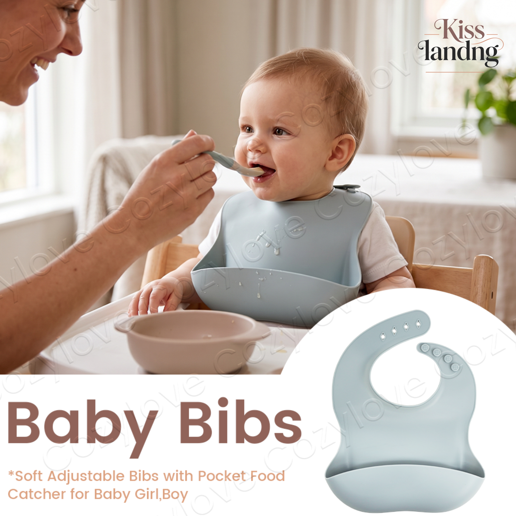 Waterproof Silicone Baby Feedi - Silicone Baby Bibs ulasan dan harga