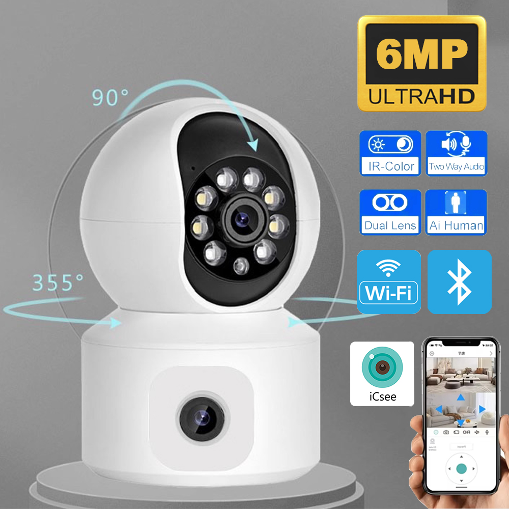 6MP iCsee WiFi IP Camera Dual  - Baby Products Video ulasan dan harga