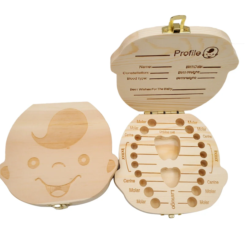 Baby Tooth Box Wooden Kids Mil - Baby Products Storage Box ulasan dan harga