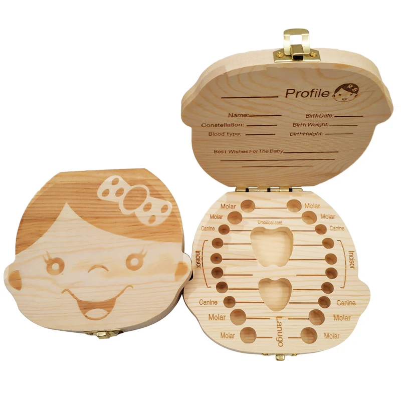 Baby Tooth Box Wooden Kids Mil - Baby Products Storage Box ulasan dan harga
