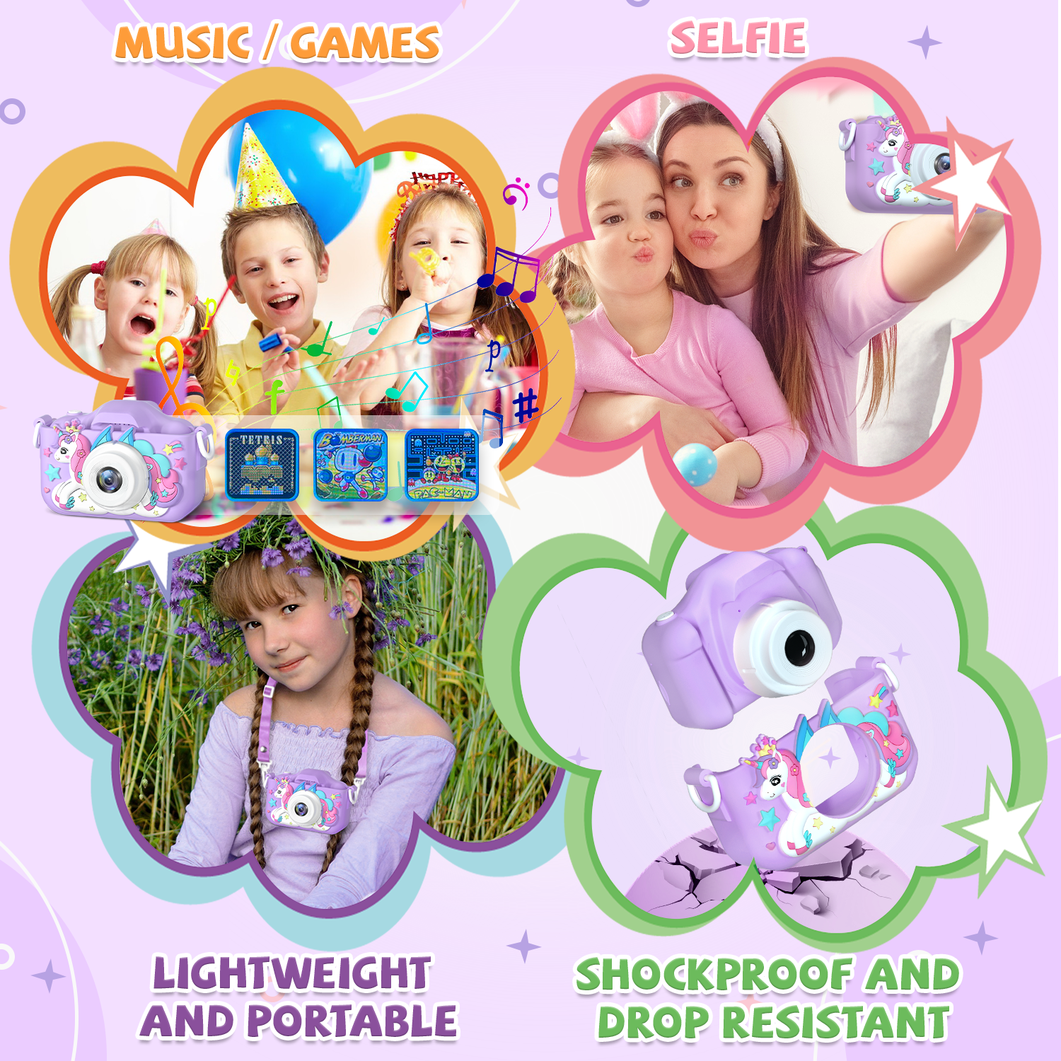 Cute Unicorn Kids Cameras Ages - Baby Products Video ulasan dan harga