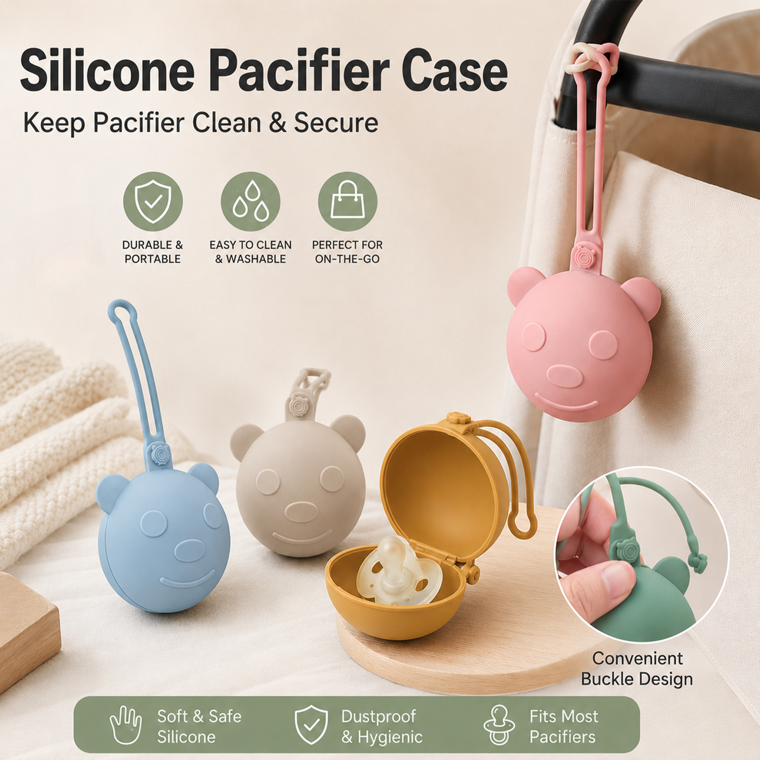 Bear-shaped portable silicone  - Diaper Bag Backpack ulasan dan harga