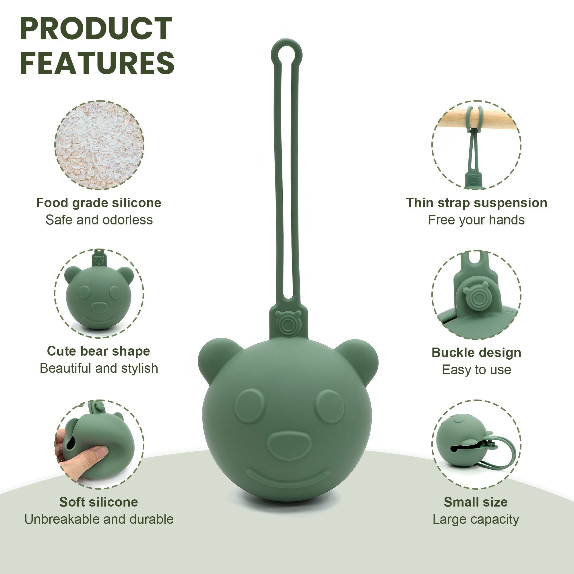 Bear-shaped portable silicone  - Diaper Bag Backpack ulasan dan harga