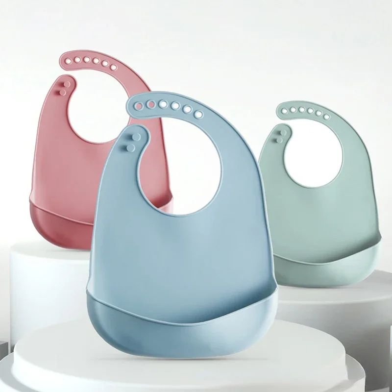 1-4Pcs Baby Bib Adjustable Wat - Silicone Baby Bibs ulasan dan harga
