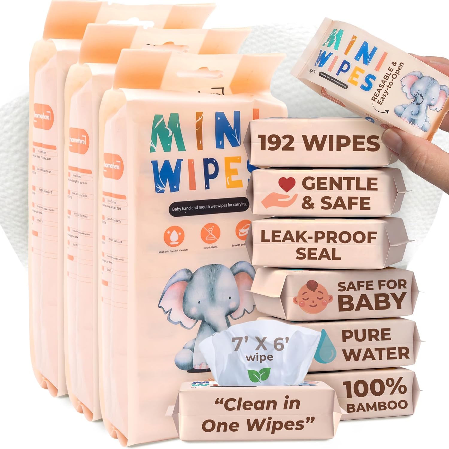 24 Pack Travel Baby Wipes, 192 - Baby Products ulasan dan harga