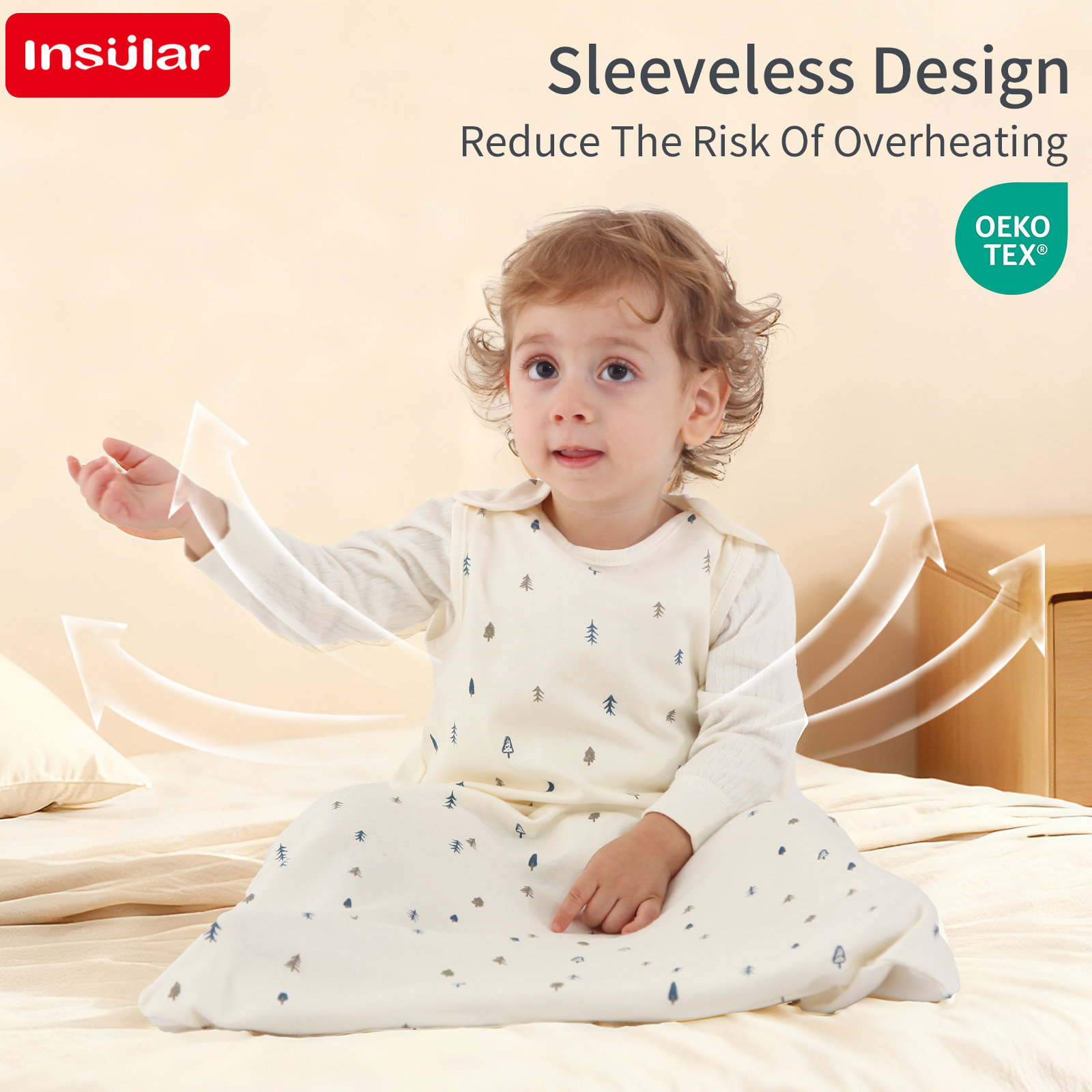 New Sleeveless 100% Cotton Ves - Baby Sleep Sack ulasan dan harga